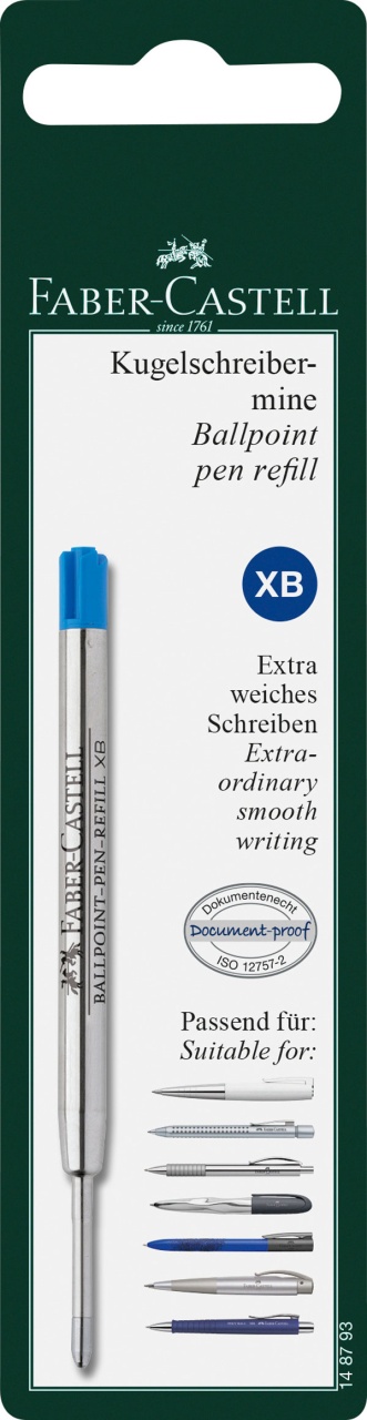 Faber-Castell Kugelschreibermine XB blau Blister