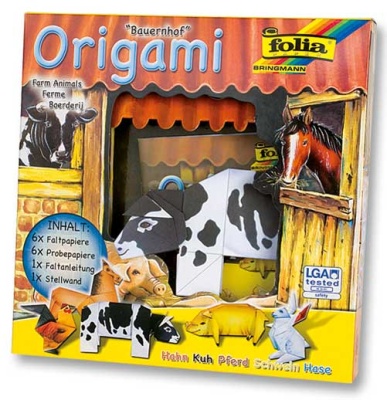 Origami Faltblätter Tierwelt Bauernhof-Tiere
