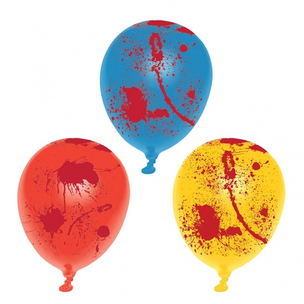 Halloween Luftballons Blutspitzer 6 Stück