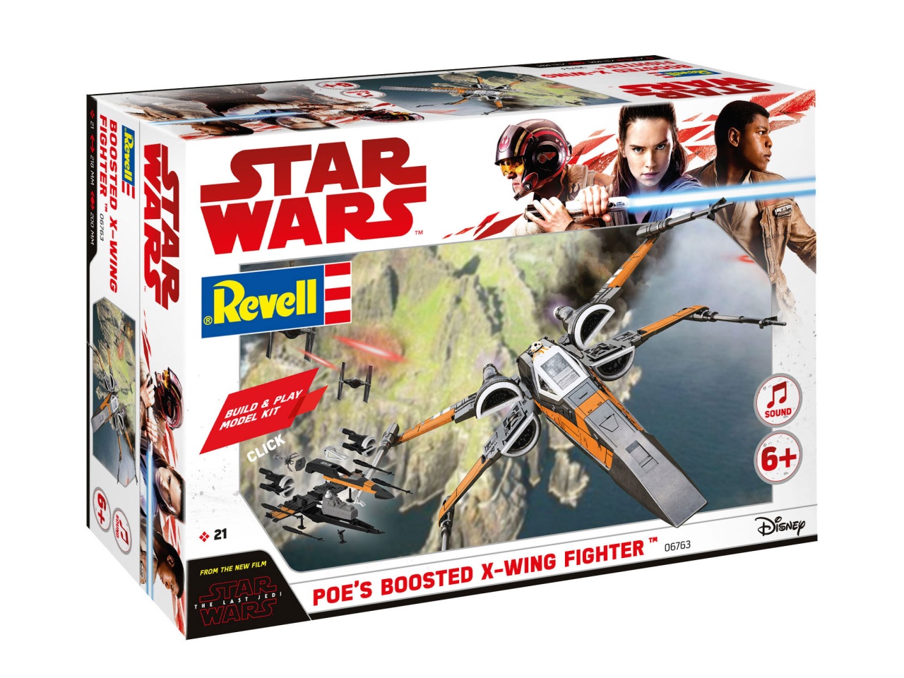 Revell 06763 Star Wars Build & Play Poes Boosted X-Wing Fig
