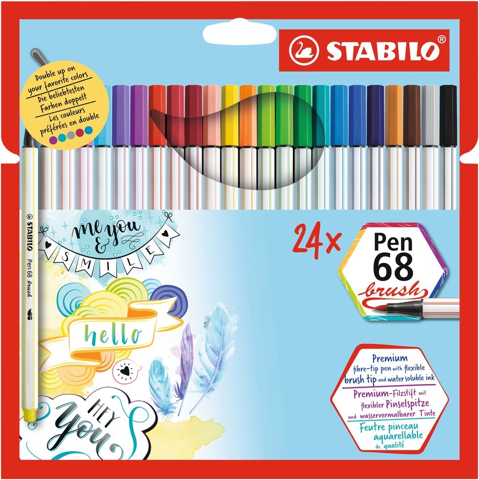 Stabilo Pen 68 brush 24 Stück Etui