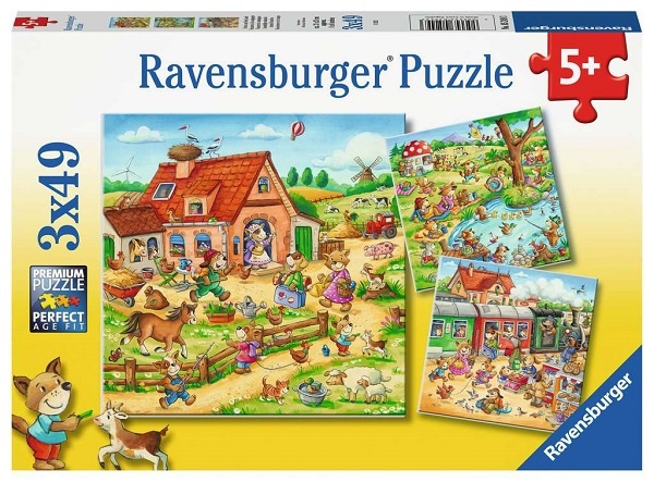 Ravensburger Puzzle Ferien auf dem Land 3 x 49 Teile