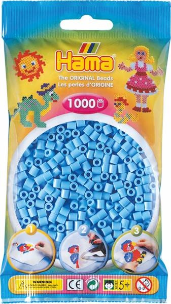 Hama Bügelperlen 1000 Stück pastel-blau