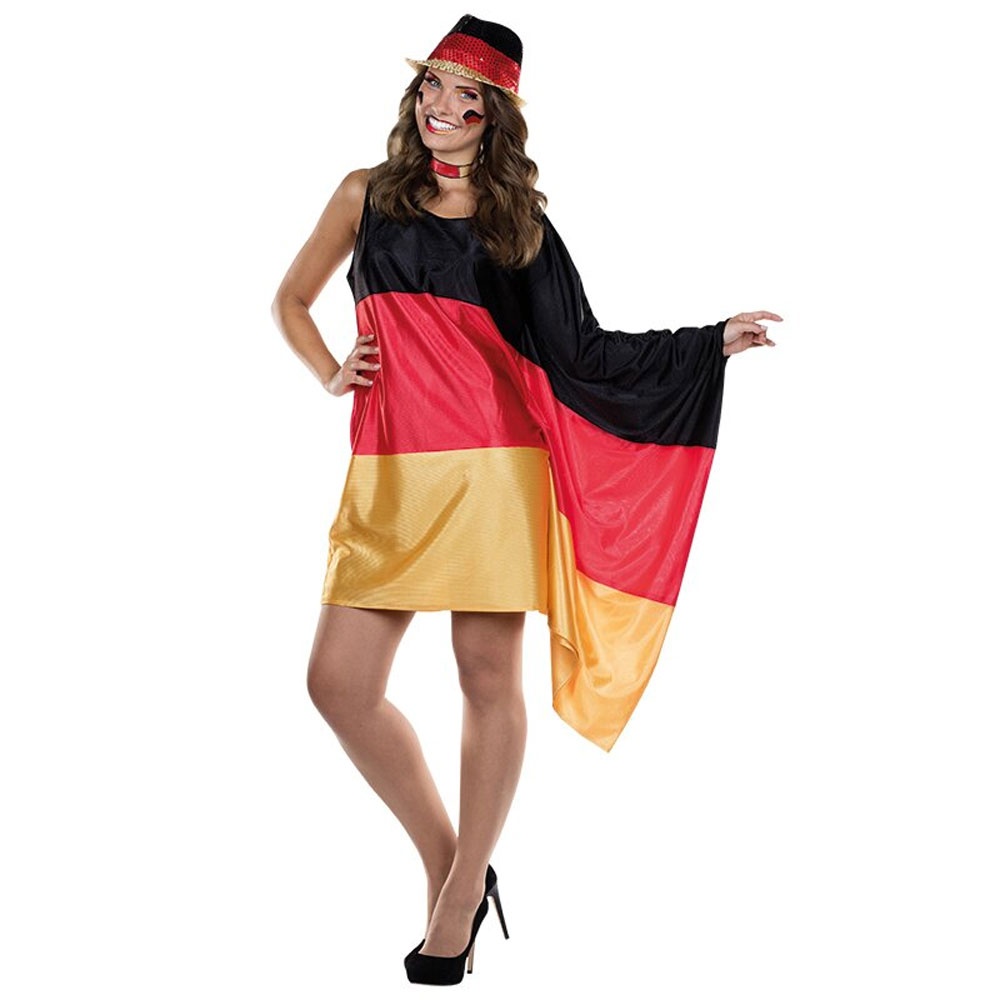 Kostüm Damenkostüm Flaggenkleid Deutschland Gr. M