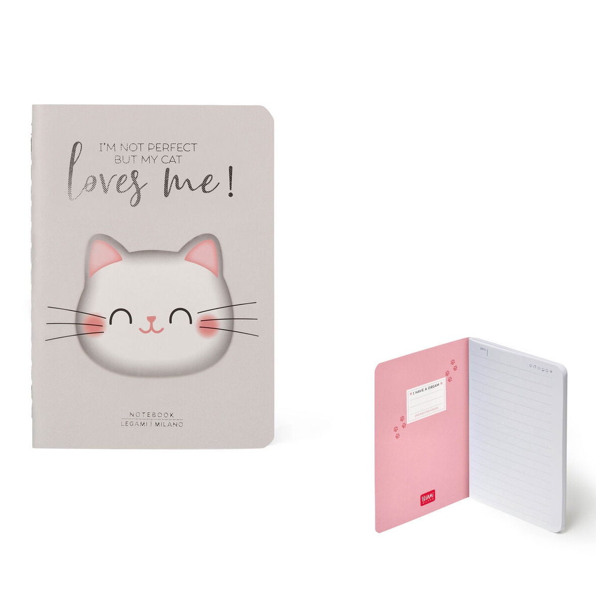 Liniertes Notizbuch - Small - A6-Format Kitty von Legami