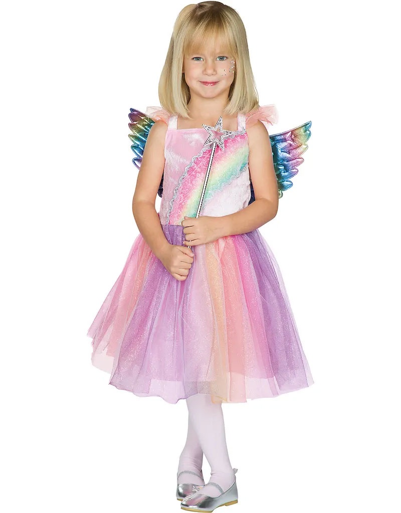 Kostüm Rainbow Fairy Fee Elfe 128 Kinderkostüm