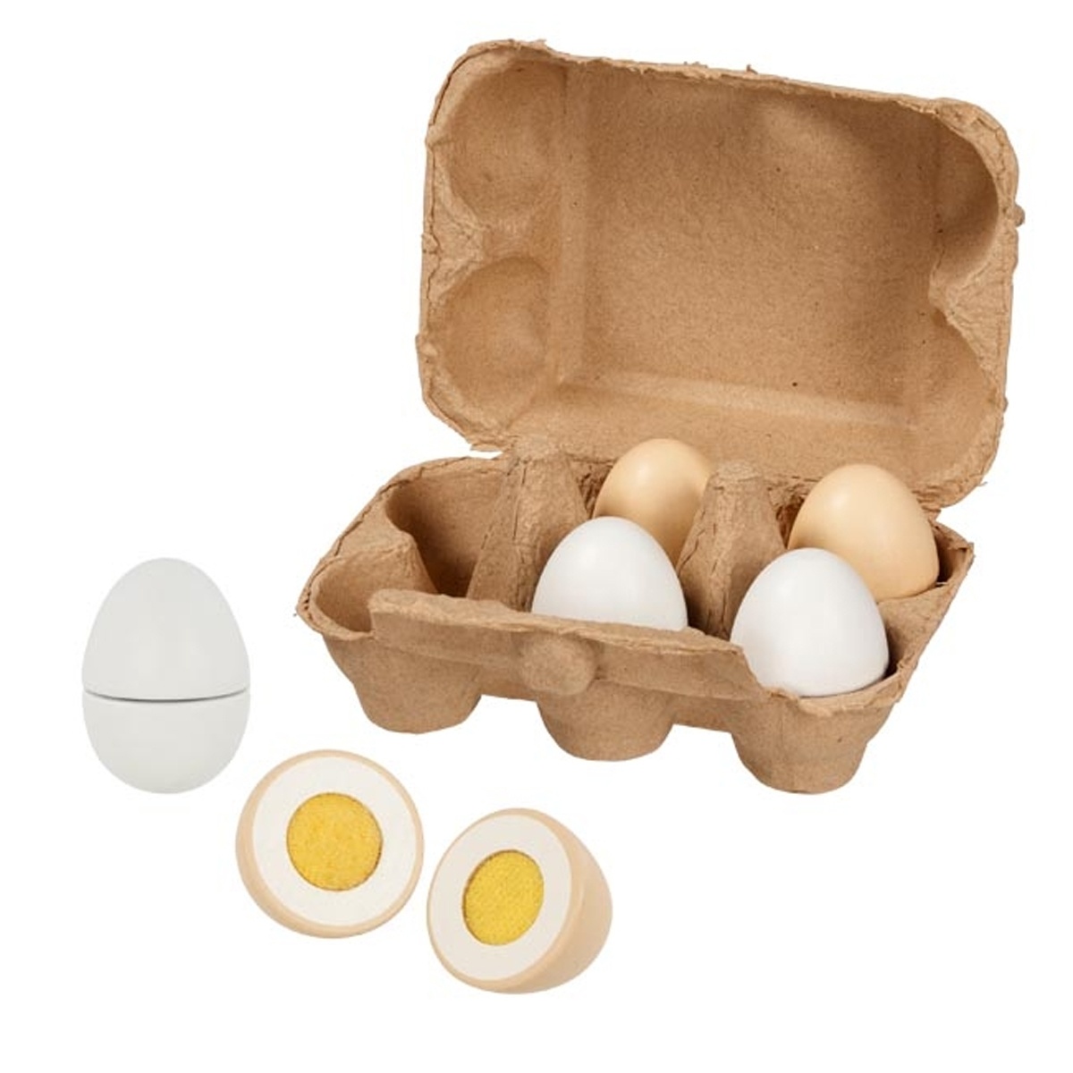 Eier mit Klettverbindung in Eierpappe 6er von Goki