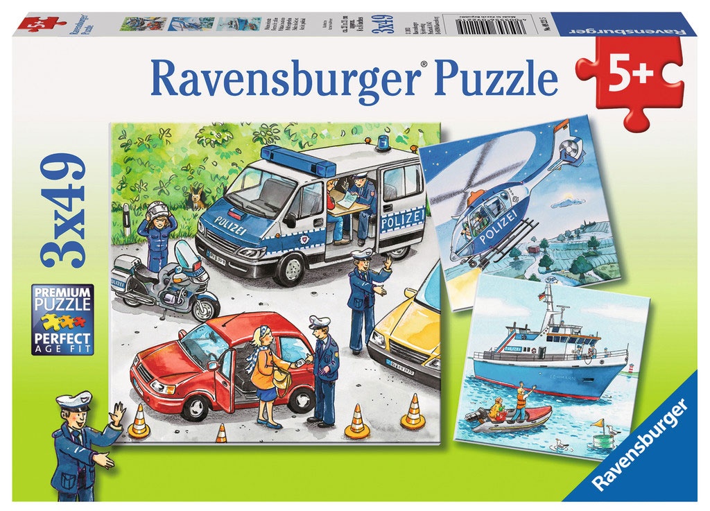 Ravensburger Puzzle Polizeieinsatz 3x49 Teile