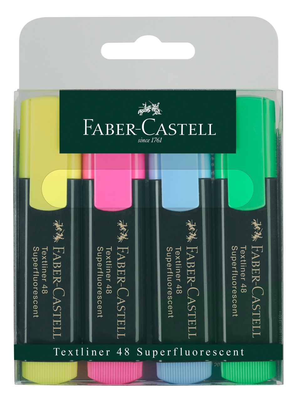 Faber-Castell Textmarker Textliner Superfluoresc. 4er Etui