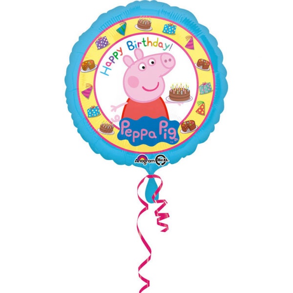 Folienballon Happy Birthday Peppa Pig