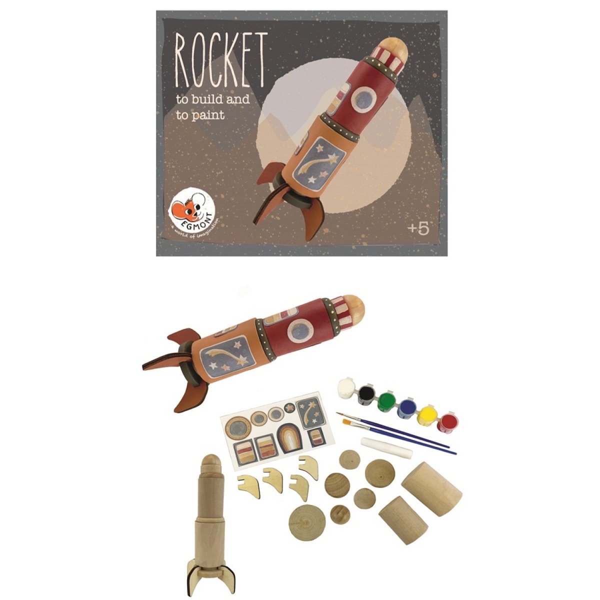 Egmont toys Rakete zum bemalen aus Holz