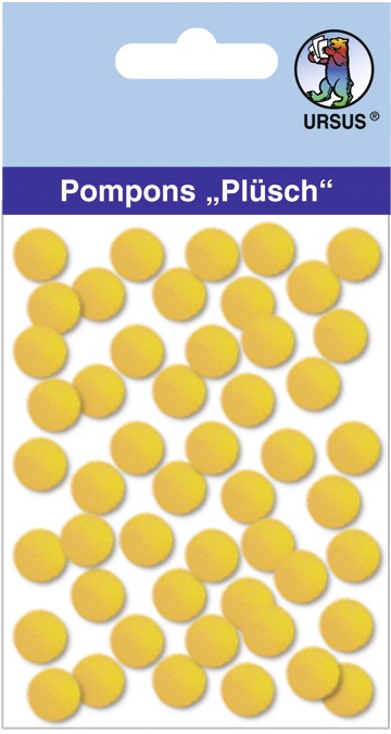 Pompons Plüsch Ø 10mm gelb