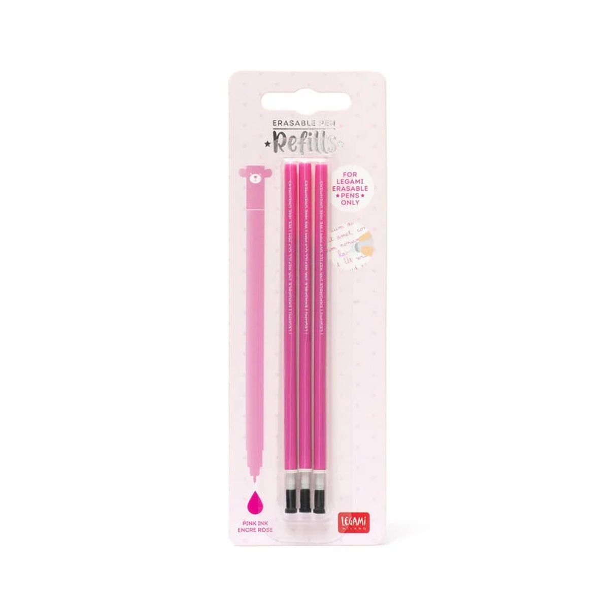 3 Ersatzminen für löschbaren Gelstift - Erasable Pen pink
