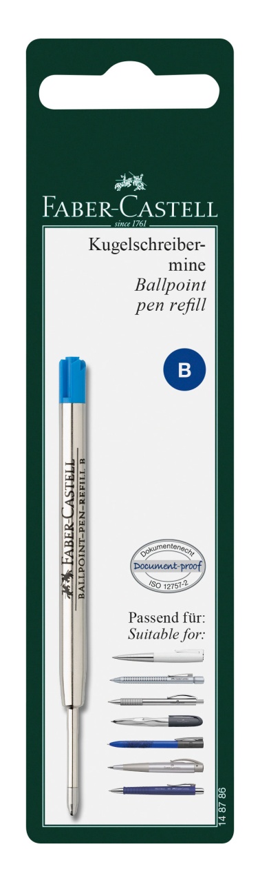 Faber-Castell Kugelschreibermine B blau in BK
