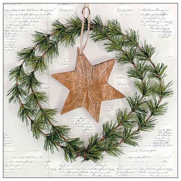 Servietten Wreath And Star