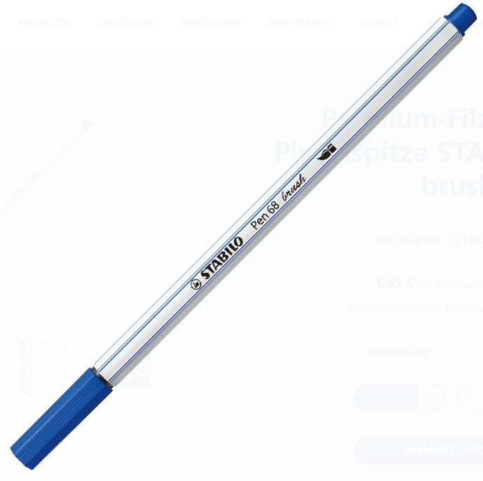 Stabilo Pen 68 brush ultramarinblau