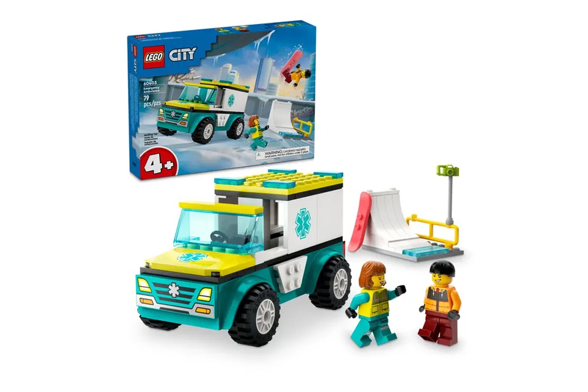 Lego City 60403 Rettungswagen und Snowboarder