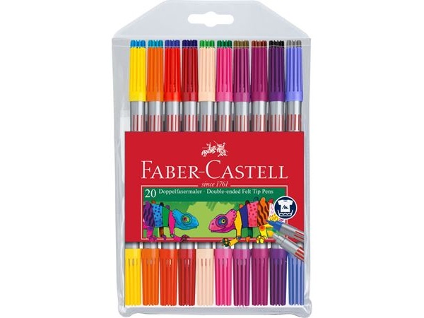 Faber-Castell Filzstifte Doppelfasermaler 20er Etui