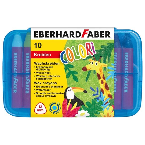 Wachmalkreiden Colori 10er Plastikbox von Ebehard Faber