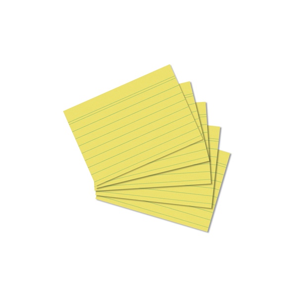 Karteikarten A8 gelb liniert 100 Stück
