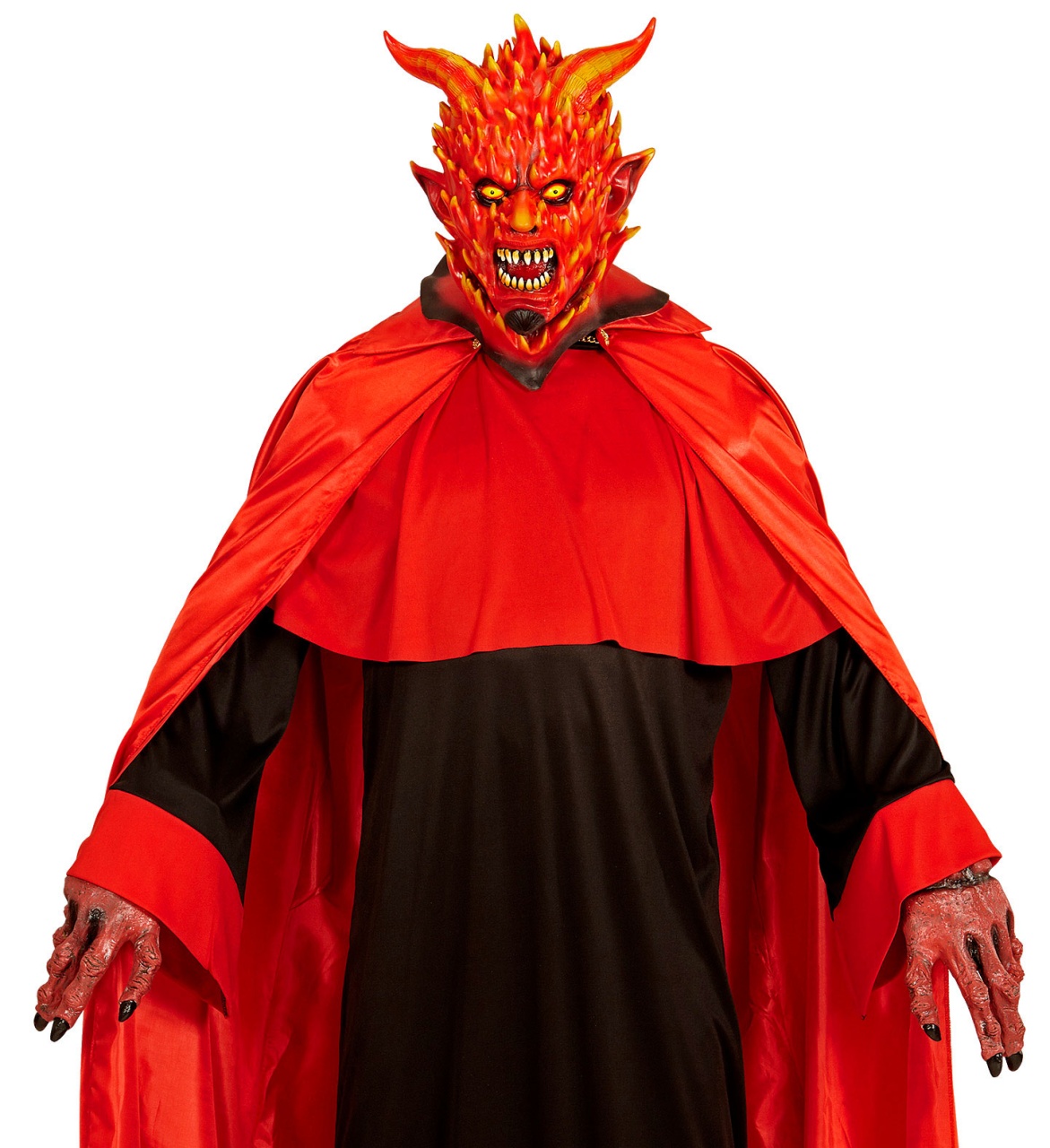 Kostüm Zubehör Maske Teufel in Flammen