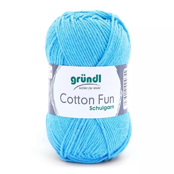 Gründl Wolle Cotton Fun 50 g hellblau Schulgarn