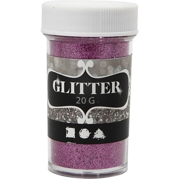 Bastelmaterial Glitter 20g pink