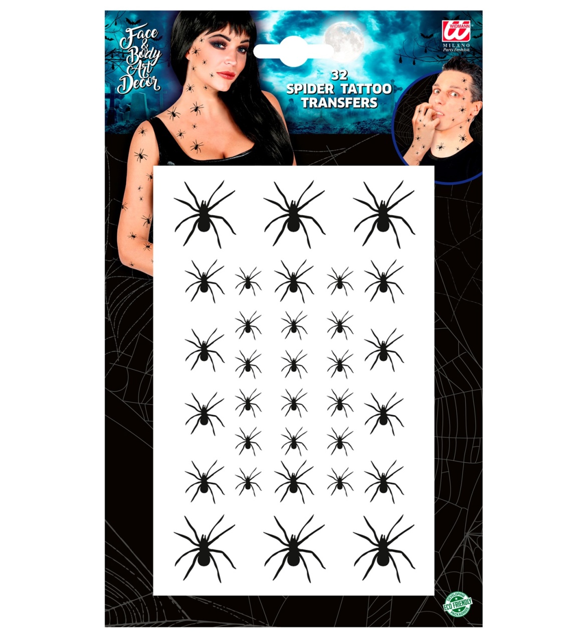Spinnen Tattoo Sticker 32 Spinnen