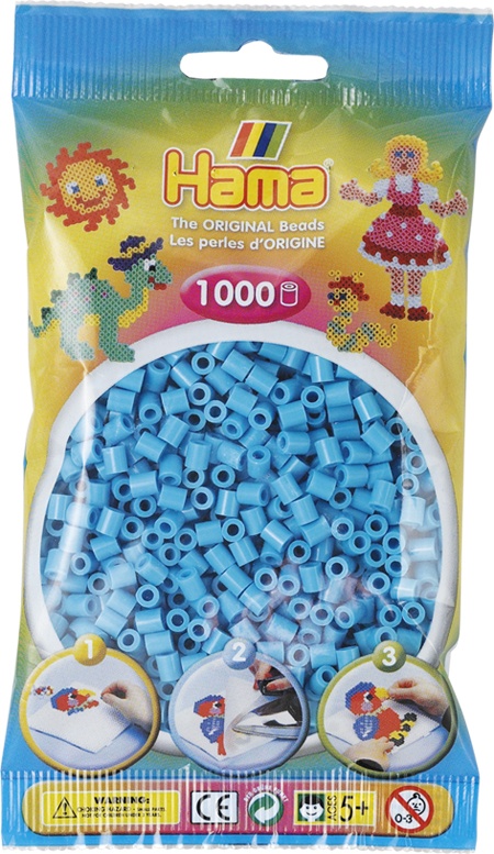 Hama Bügelperlen 1000 Stück azurblau