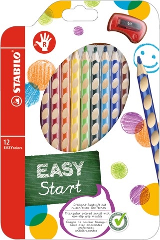 Stabilo EASYcolors Farbstifte für Rechtshänder 12 Stück