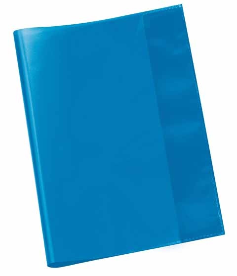Heftumschlag A5 blau transparent