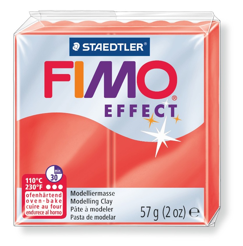 Staedtler Modelliermasse Fimo effect transluzent rot