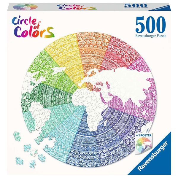 Ravensburger Puzzle 500 Circle of Colors Mandala