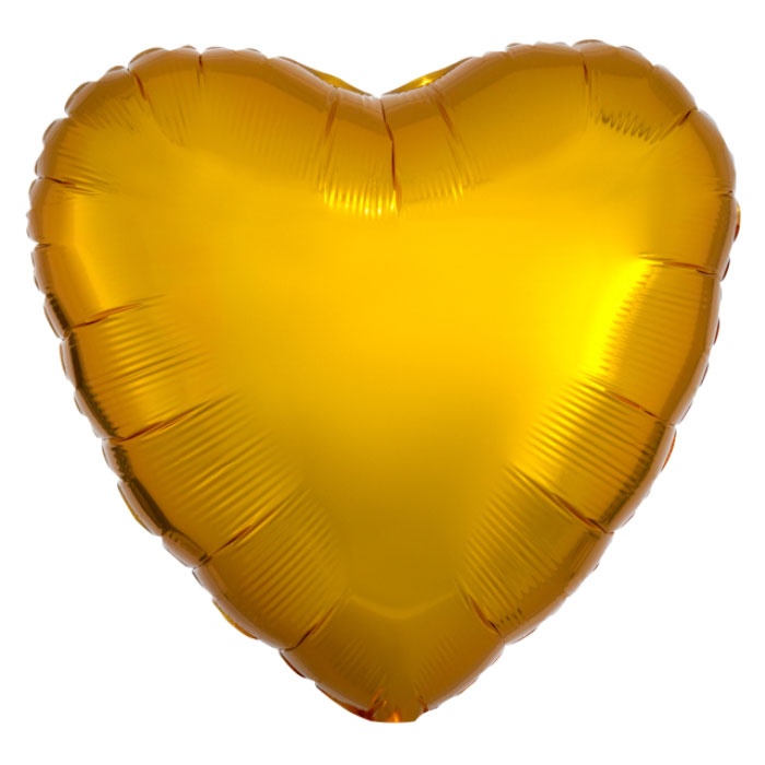 Amscan Folienballon Herz Metallic Gold 43 cm