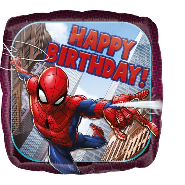 Folienballon Happy Birthday Spider Man