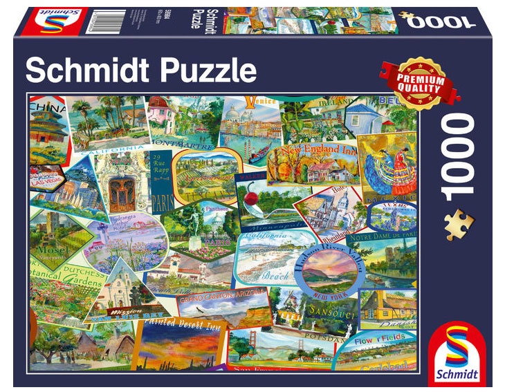 Schmidt Spiele Puzzle 58984 - Reise-Sticker