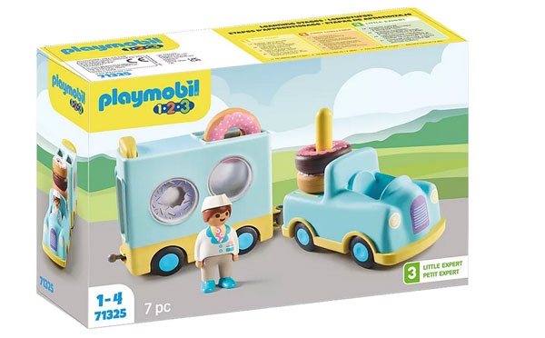 Playmobil 71325 1.2.3 Verrückter Donut Truck mit Stapel
