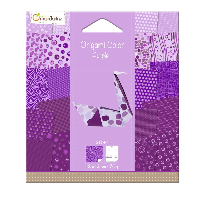 Avenue Mandarine Origami  Papier Urban 12 x 12 cm violett