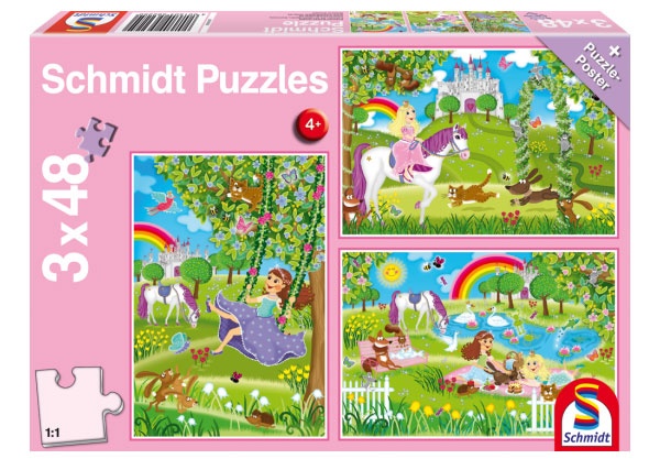 Schmidt Spiele Puzzle 56225 - Prinzessin im Schlossgarten