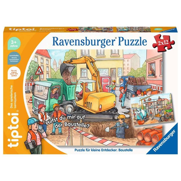 Ravensburger tiptoi Puzzle für kleine Entdecker Baustelle