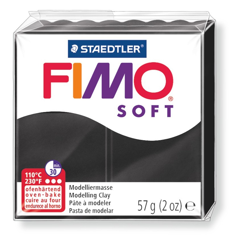 Staedtler Modelliermasse Fimo soft schwarz 57 g