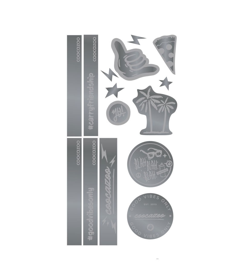 coocazoo Zubehör Reflektierendes Sticker-Set - Silver