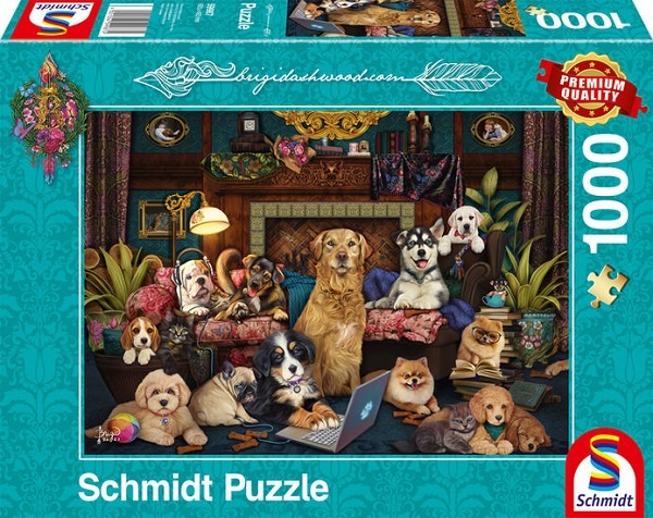 Schmidt Spiele Puzzle Brigid Ashwood Bunter Abend im Salon