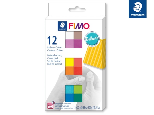 Staedtler Fimo Modelliermasse-Set 12 Farben brilliant