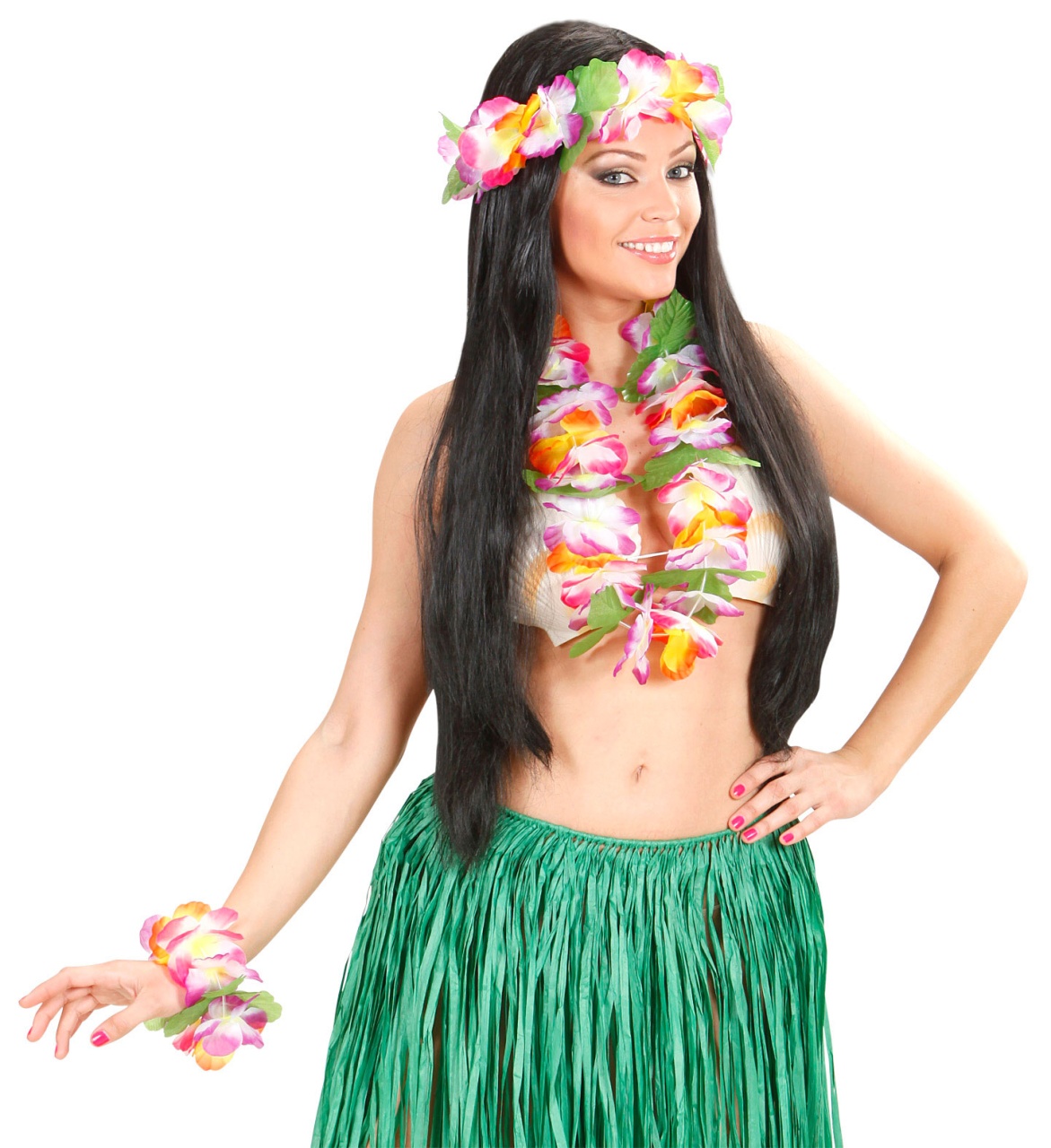 Kostüm-Zubehör Hawaiianische Maui Kette und Haarreif