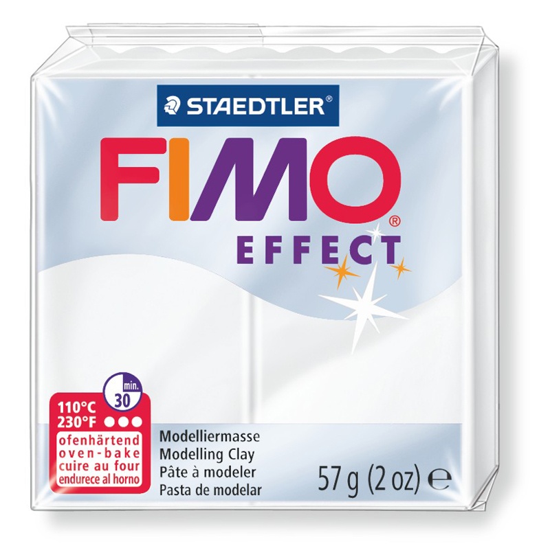 Staedtler Modelliermasse Fimo effect transluzent weiss 57 g
