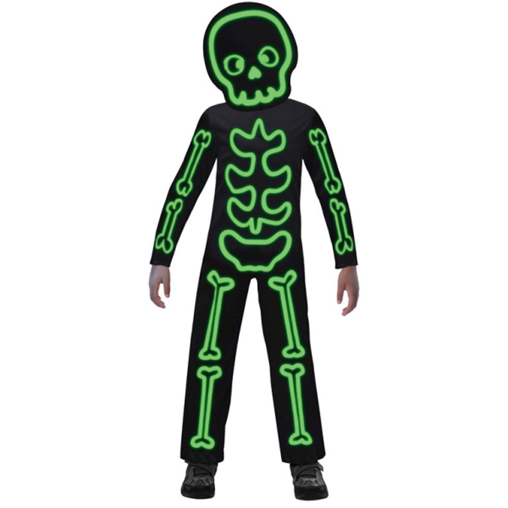 Kostüm Glow in the dark Stick Skeleton 4-6 Jahre