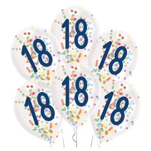 Ballons 18 Confetti Birthday