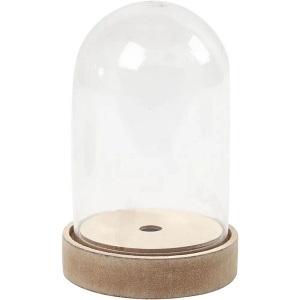 Bastelmaterial Kunststoffglas Glocke 12,5 cm