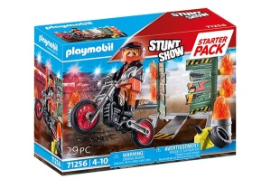 Playmobil 71256 Starter Pack Motorrad mit Feuerwand